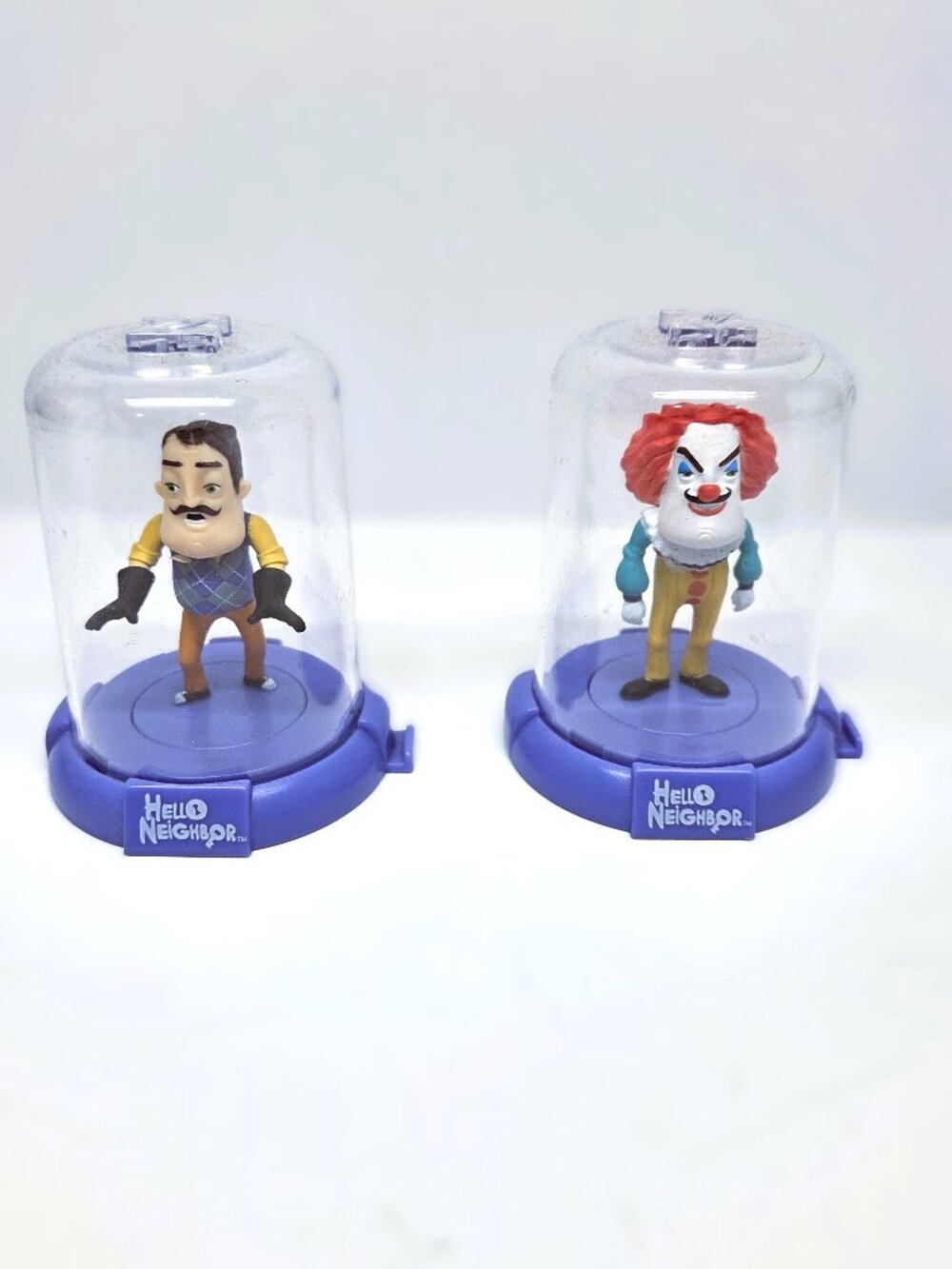 Hello Neighbor Dome Mini Action Figure Lot x2 Axe Man Clown Zag Toys 3"